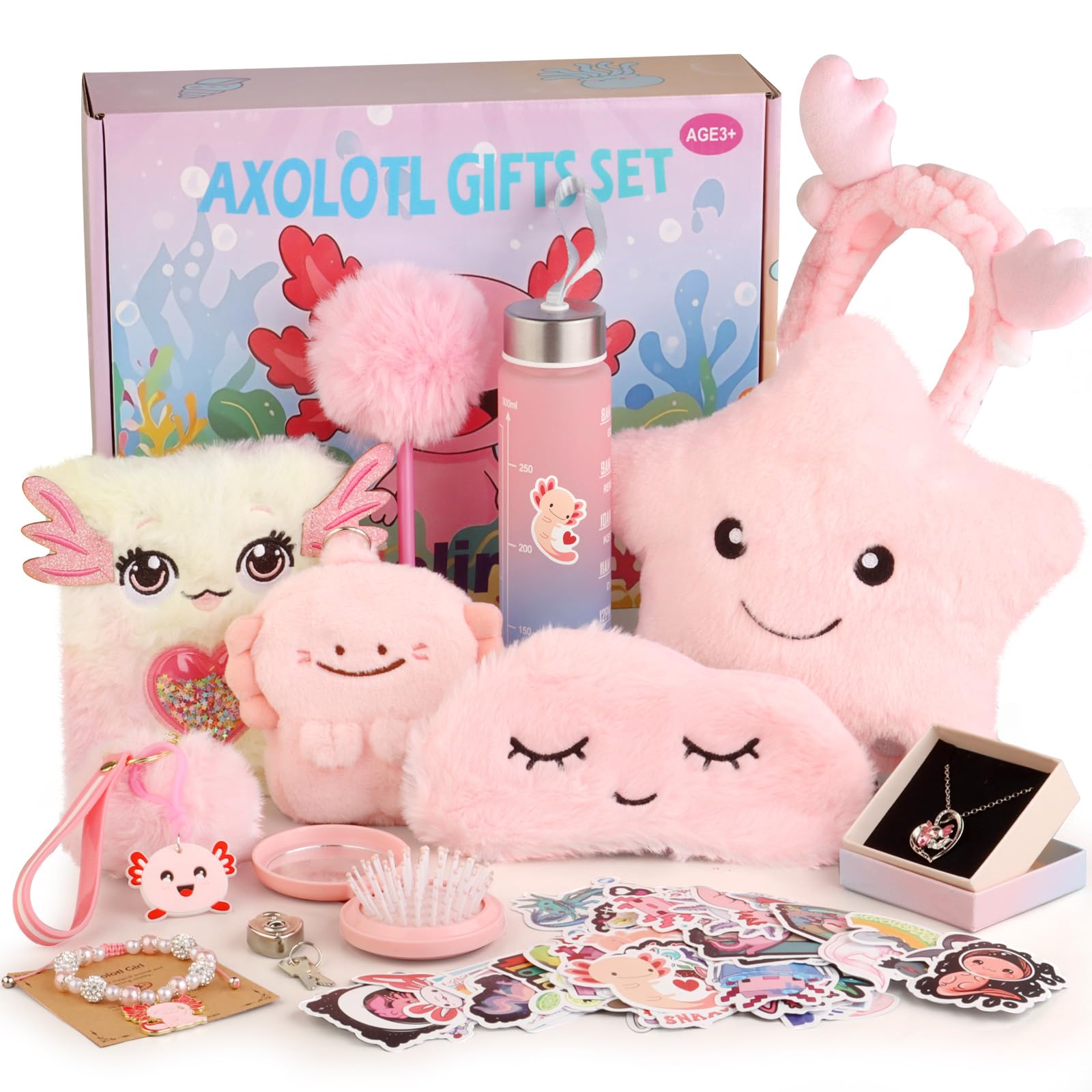 Kaelinda axolotl glow star pillow glows softly for comforting nighttime companionship