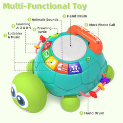 KaeoHye turtle toy allows pretend phone dialing and friendly greetings play.