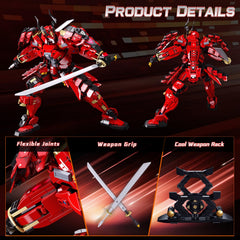 Kafei Samurai Mech fully articulated joints enable dynamic poses.