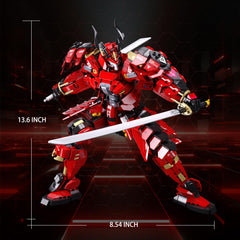 Kafei Samurai Mech display-ready kit for shelf collection.
