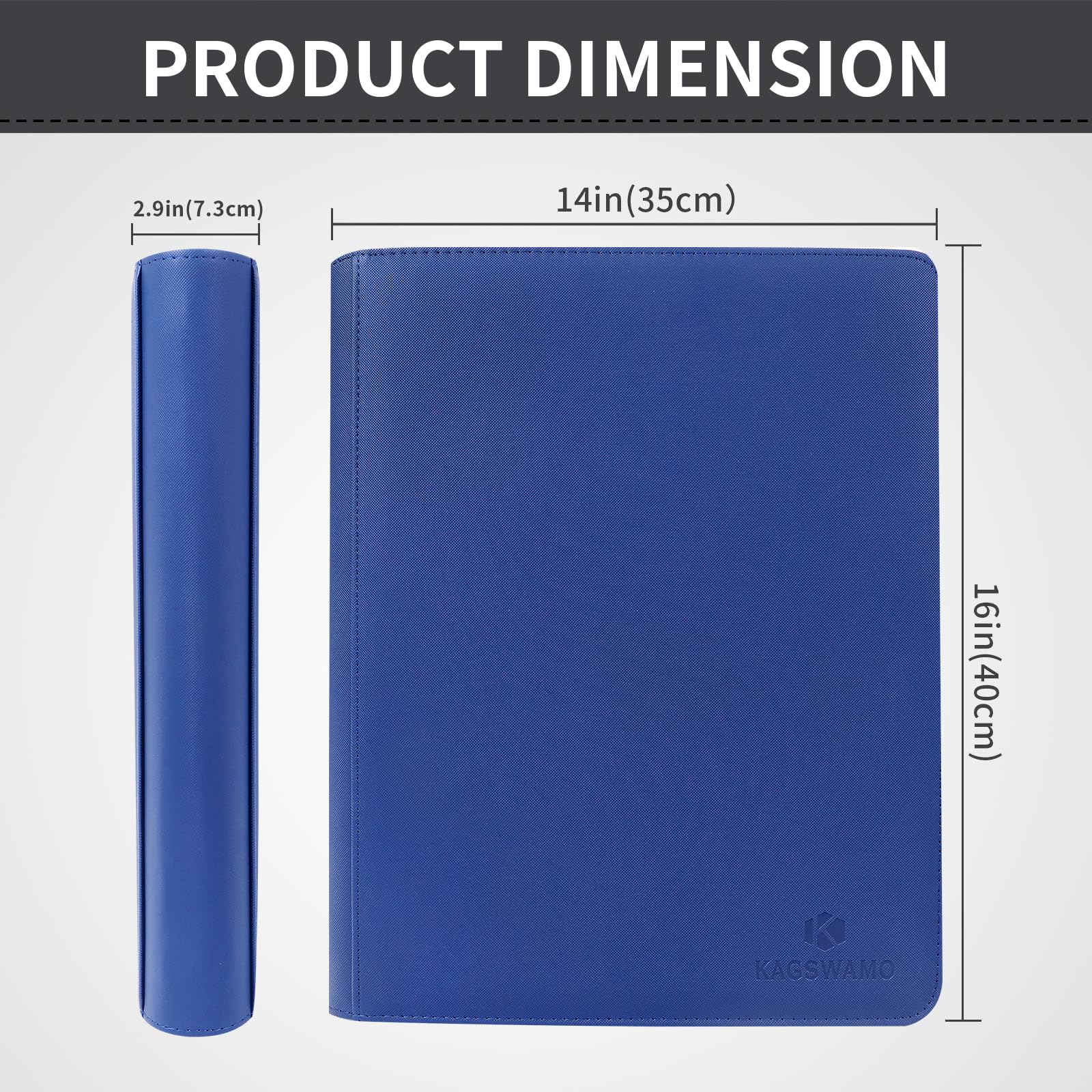 KAGSWAMO top-loader binder side pockets, quick access and tidy card arrangement.