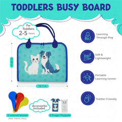 KAHOUETT Busy Board fine motor tracks boost finger dexterity during hands on play