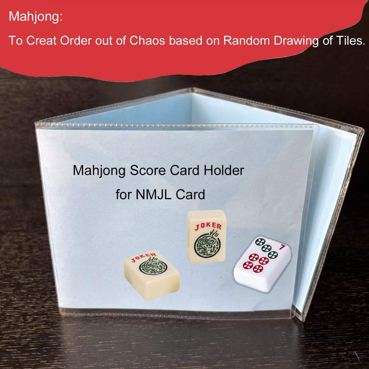 KAIBERYL Mahjong Card Holder fits large American cards securely.
