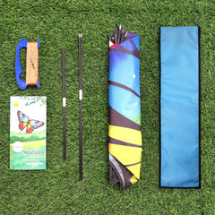 Kaiciuss butterfly kite wings fluttering mid-air for engaging family fun