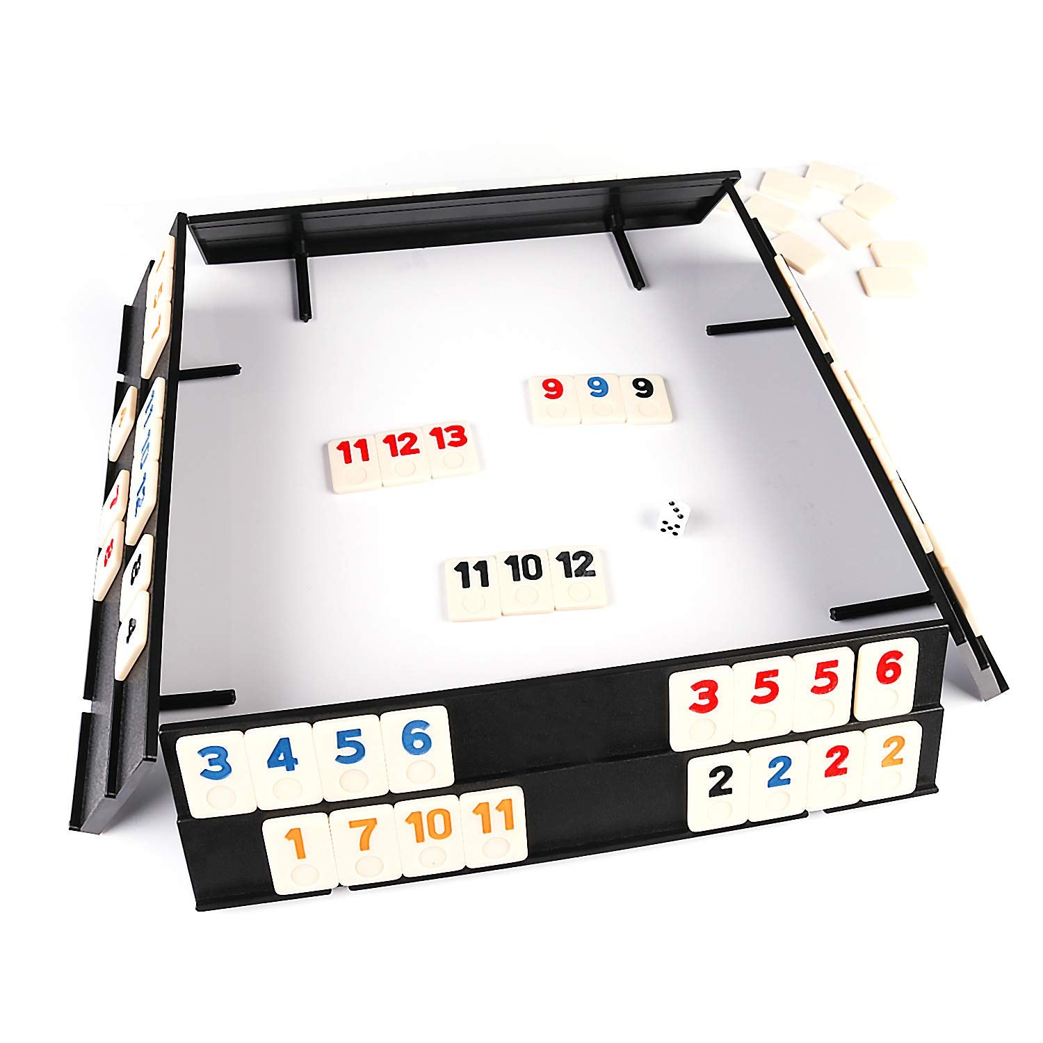 KAILE 106 Rummy Tiles anti-skid trays keep tiles in place during play.