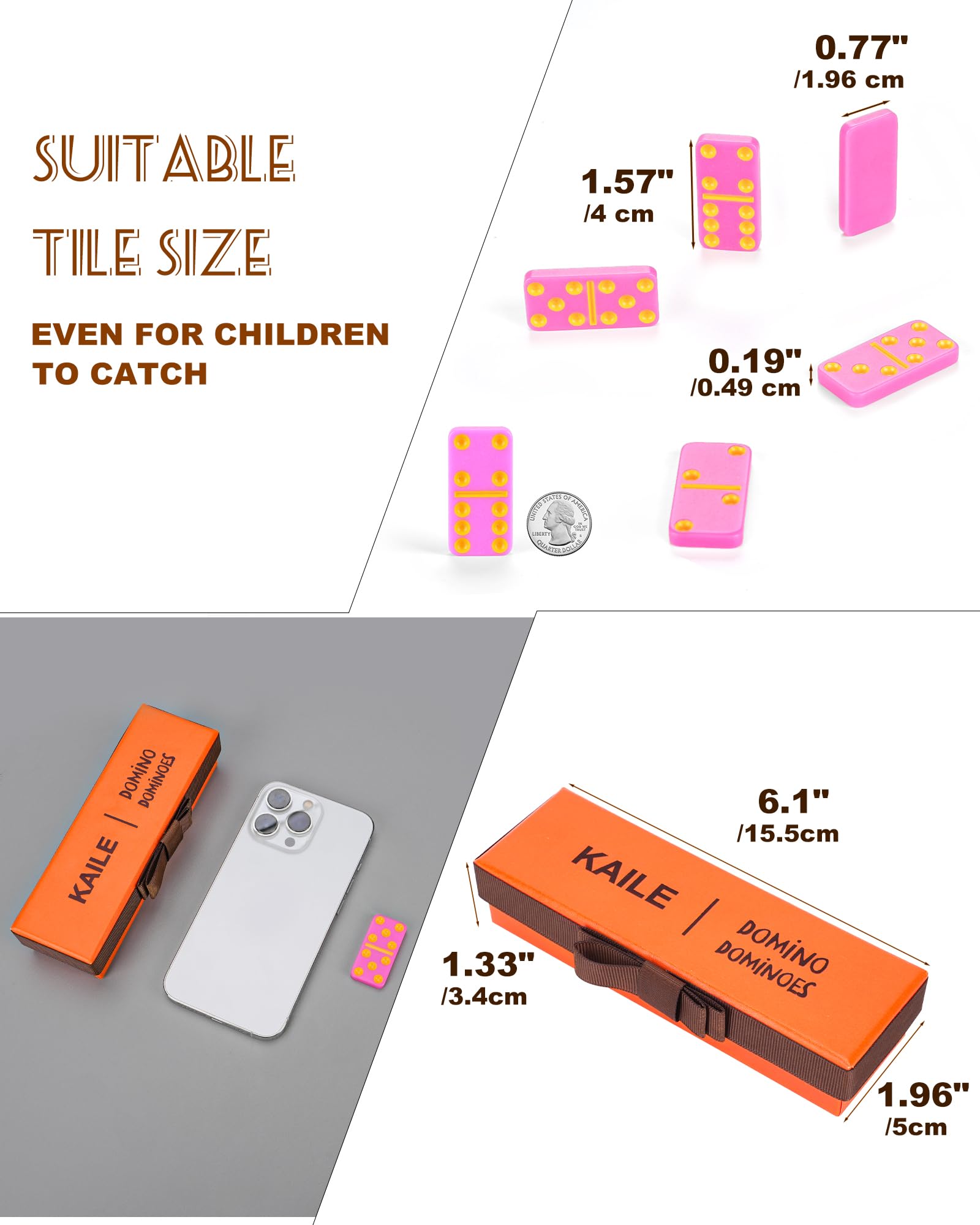 KAILE pocket domino set is travel-friendly and easy to stash