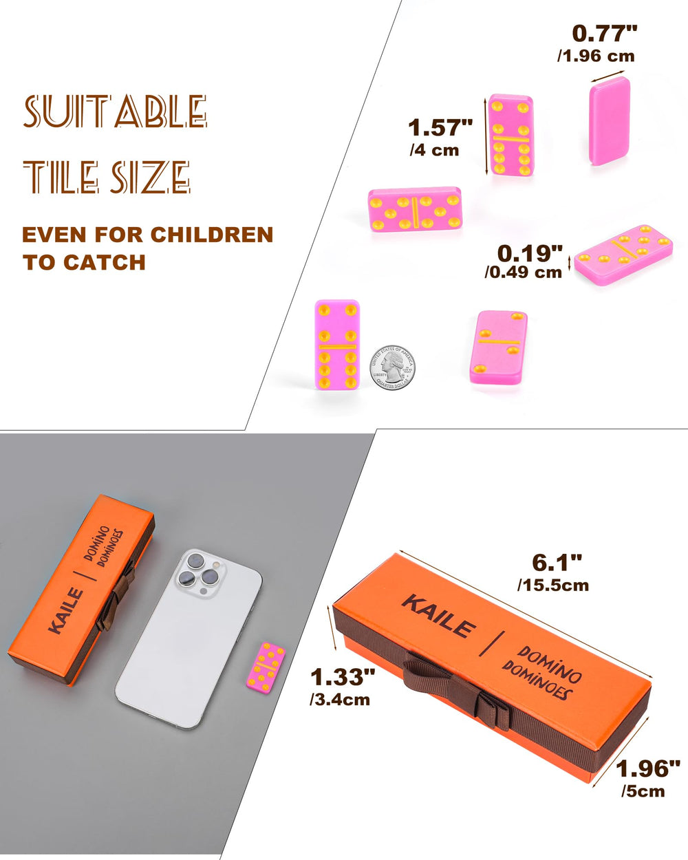 KAILE pocket domino set is travel-friendly and easy to stash