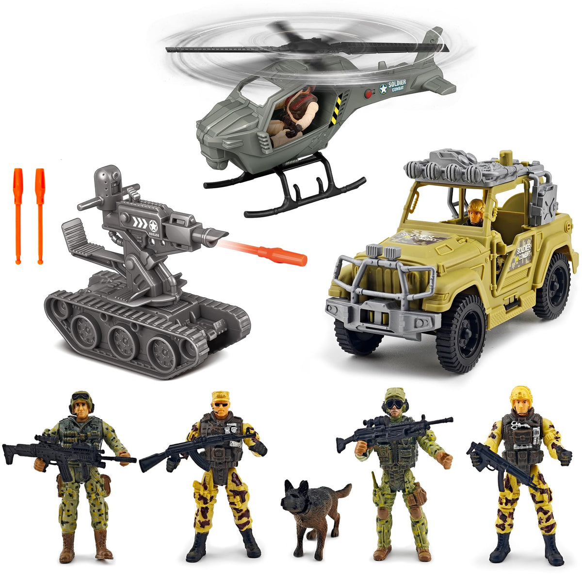 KAIM army helicopter toy for immersive battlefield play and fine motor skills