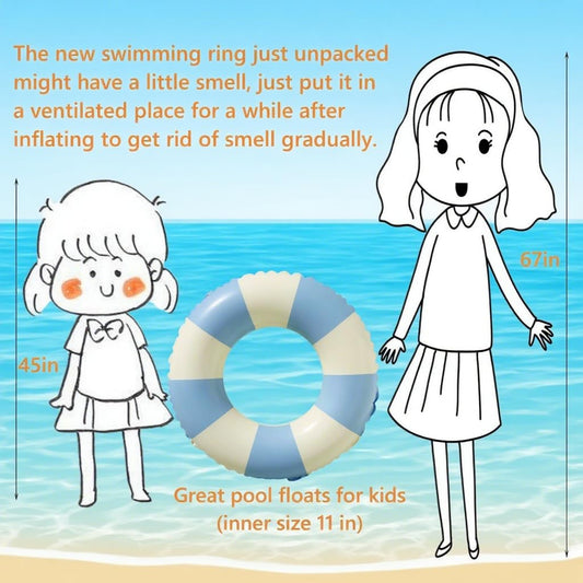 KAIMRED pool float with inner 10.5in, quick setup for hassle-free summer play
