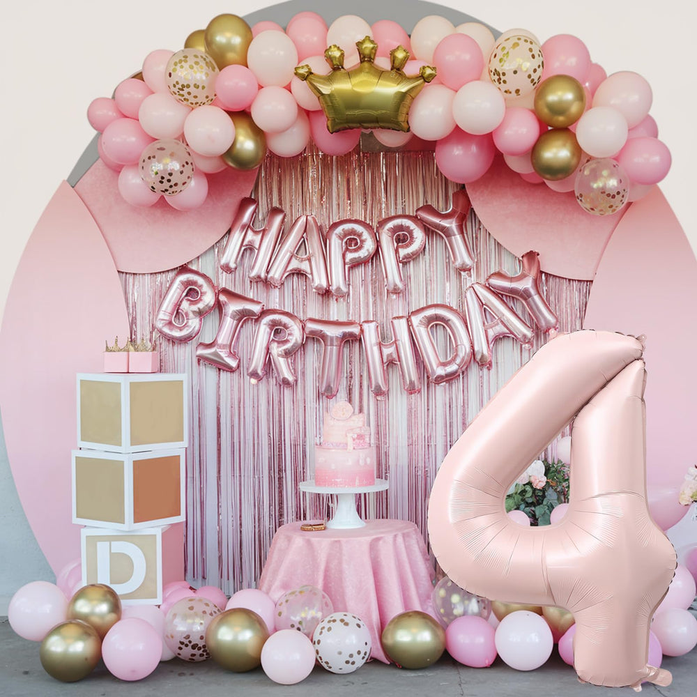 KAINSY 4-balloon photo prop in pink for celebrations