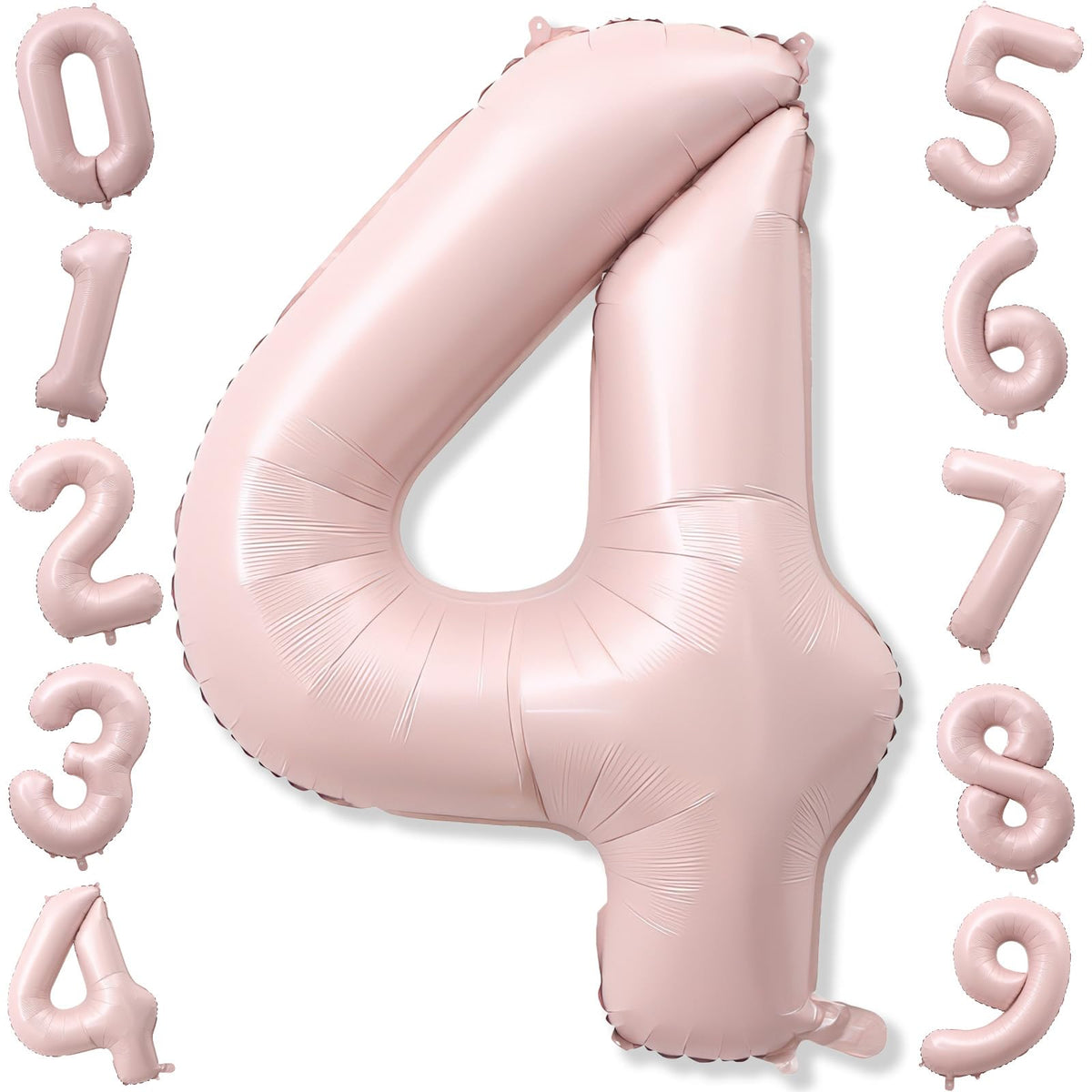 KAINSY 40-inch pastel pink number 4 balloon for festive photo backdrops