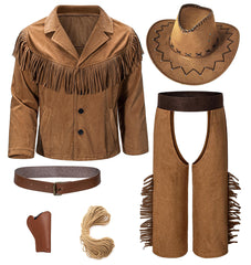 KAIPUTE cowboy jacket fringed design for an authentic western look