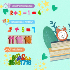 Kairsya handheld number blocks for hands-on counting and fine motor skill practice.