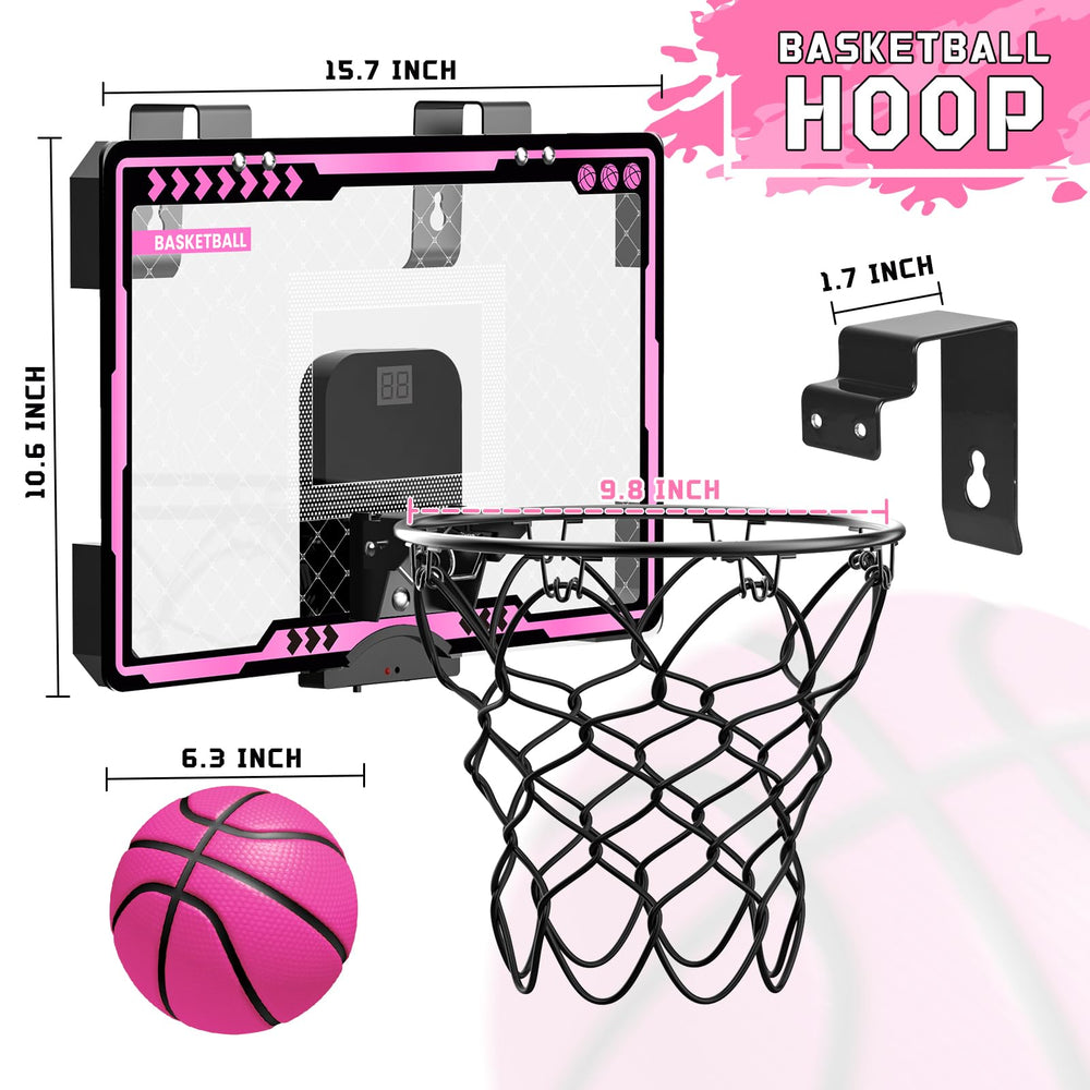KAISASA compact indoor hoop fits over doors for versatile play.