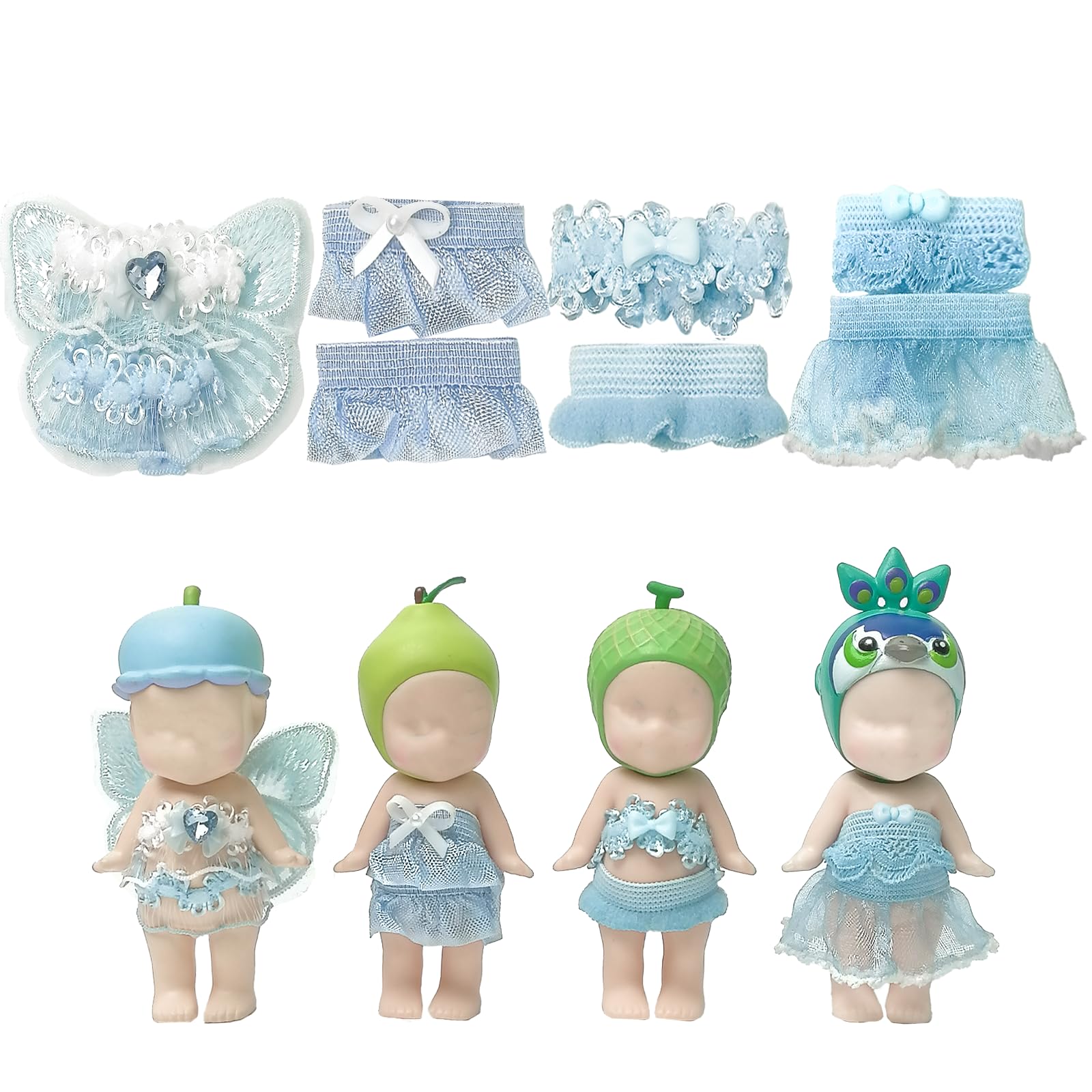 Kaitiaki Blueberry Fairy top for 3-inch Sonny Angel, ideal for versatile display looks.
