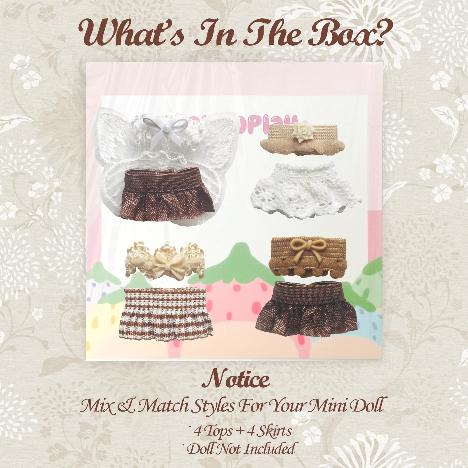 Kaitiaki Creamy Latte Charm mix-and-match outfits allow easy, creative styling for photos.