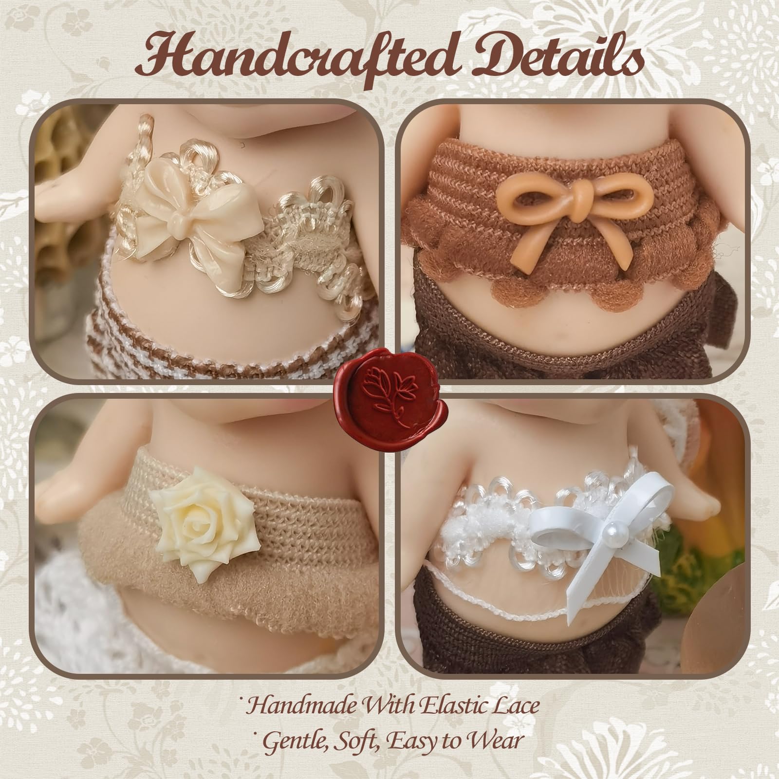 Kaitiaki Creamy Latte Charm skirts detail for 3-inch dolls, enabling chic mix-and-match looks.