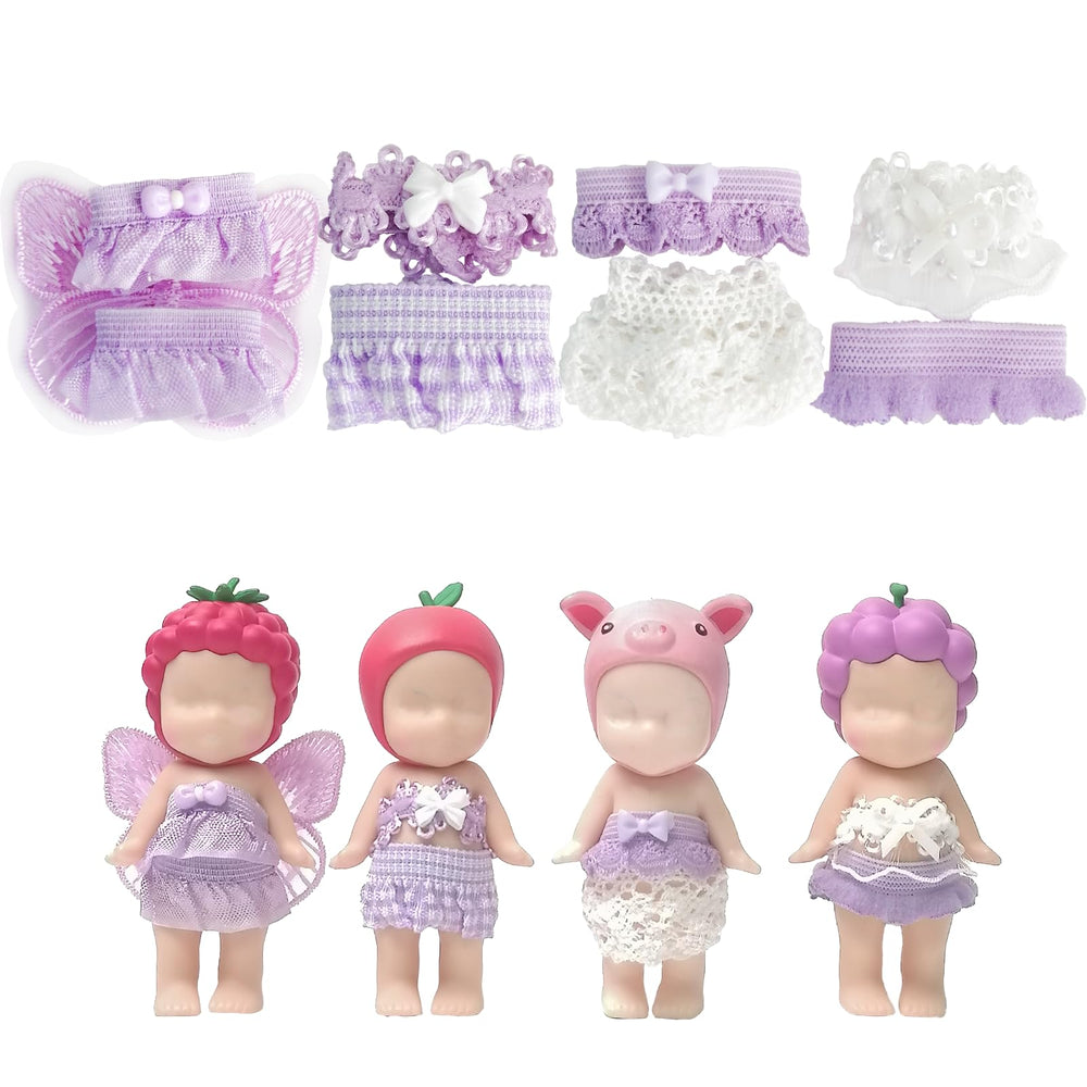 Kaitiaki Lavender Whimsy Top 1 with soft mesh for elegant doll displays