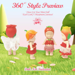 Kaitiaki stretchy fabric makes dressing 3-inch dolls quick and gentle.