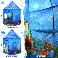 KAIVEE Ocean Kids Play Tent pop-up setup for quick playtime