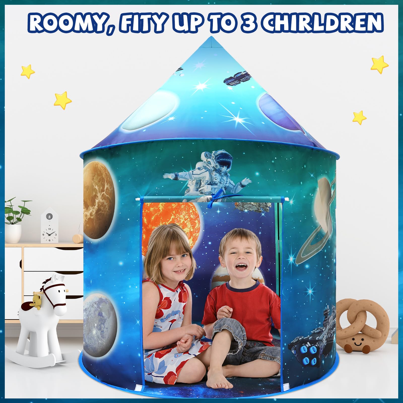 KAIVEE Space World Tent outdoor-friendly design ready for garden explorations.