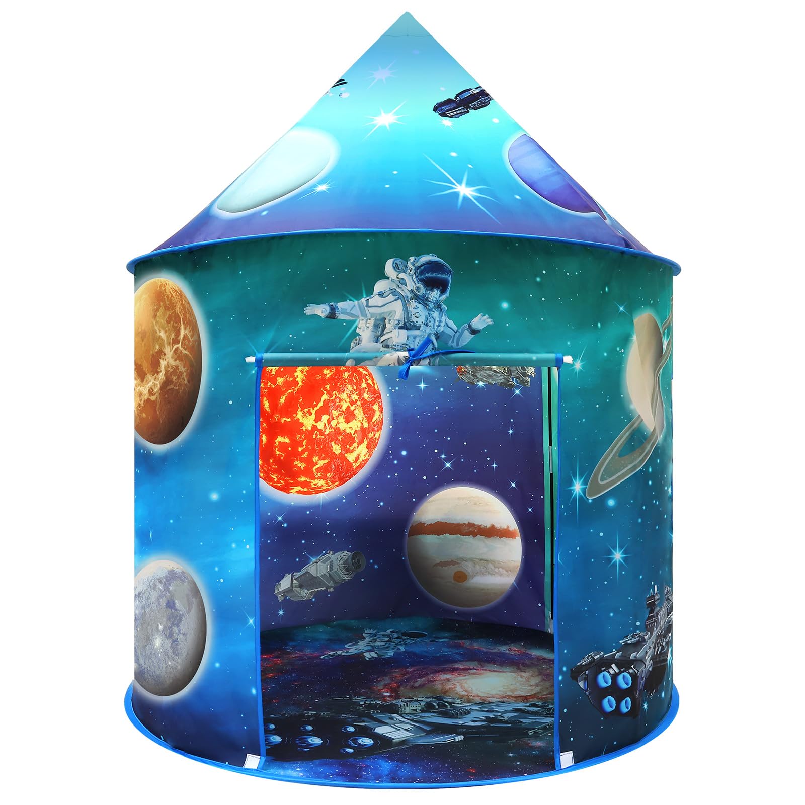 KAIVEE Space World Tent rocket-tent setup for quick indoor play sessions.