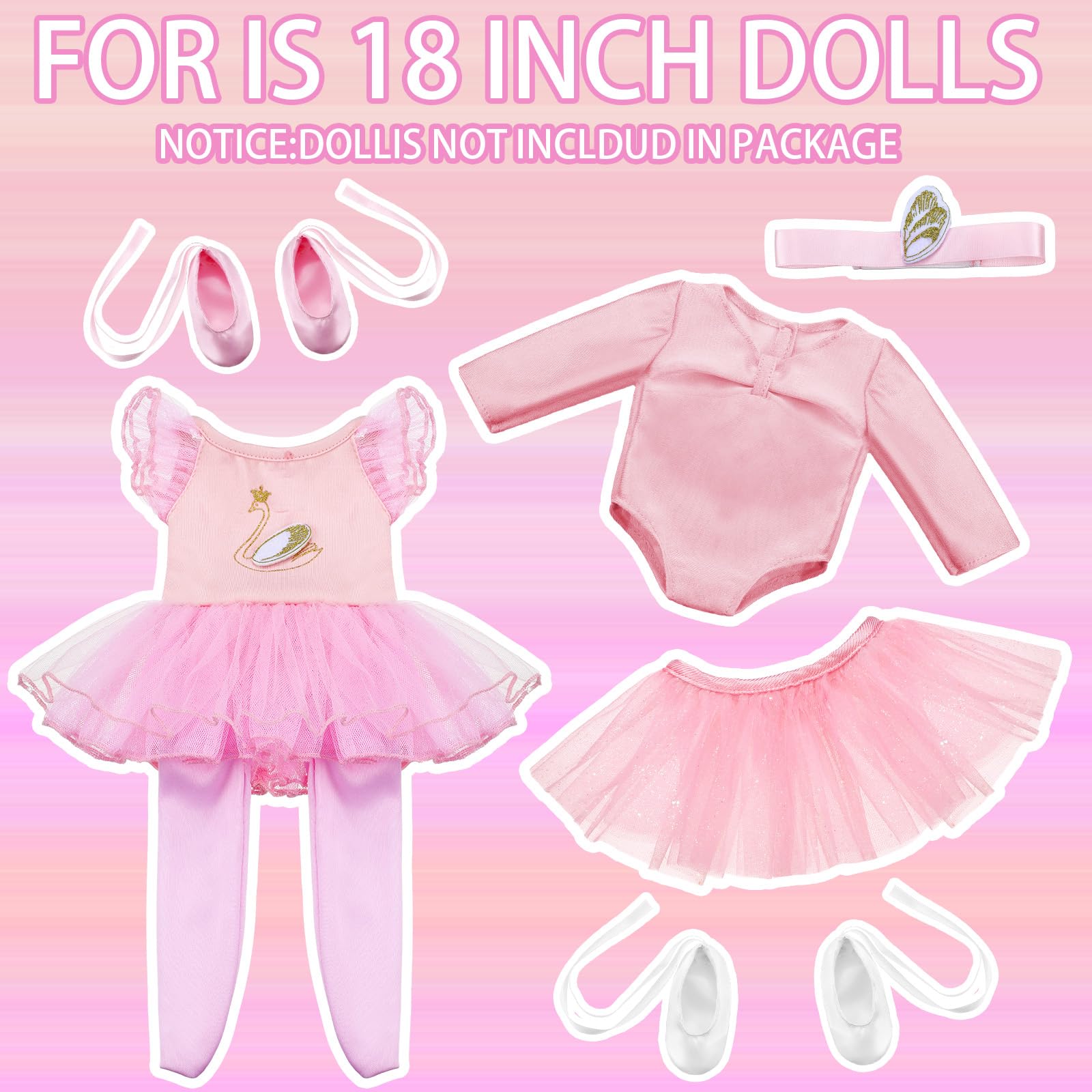 Kajaia 18-inch doll ballet outfit inspires creative styling