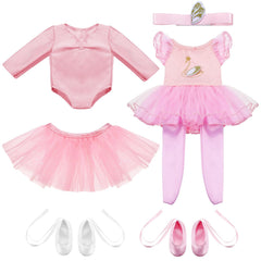Kajaia 18-inch doll tutu set for imaginative dress-up play