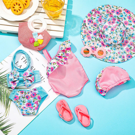Kajaia 18-inch doll swimsuit set 2 for mix-and-match summer looks