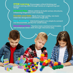 KAKATIMES interlocking construction playset displayed for collaborative construction and teamwork.