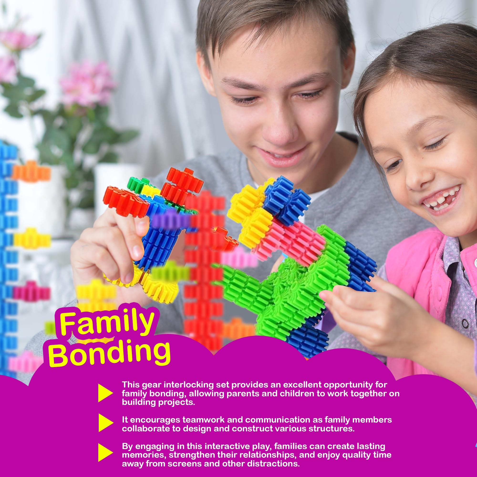 KAKATIMES blocks encourage social play and communication during group building sessions.