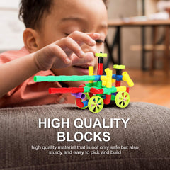 KAKATIMES STEM blocks tower setup supports fine motor skills and planning.