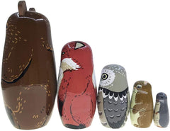 Kakeah wooden matryoshka 5-piece set for learning and gifting