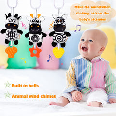 KAKIBLIN deer hanging toy offers soft textures for teething and gripping.