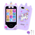 KAKTIN unicorn kids phone with front camera for playful selfies.
