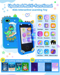 KAKTIN educational phone helps kids learn letters and world landmarks with animations.