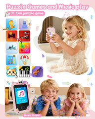 KAKTIN Kids Smart Phone Toy soft silicone shell protects little hands.