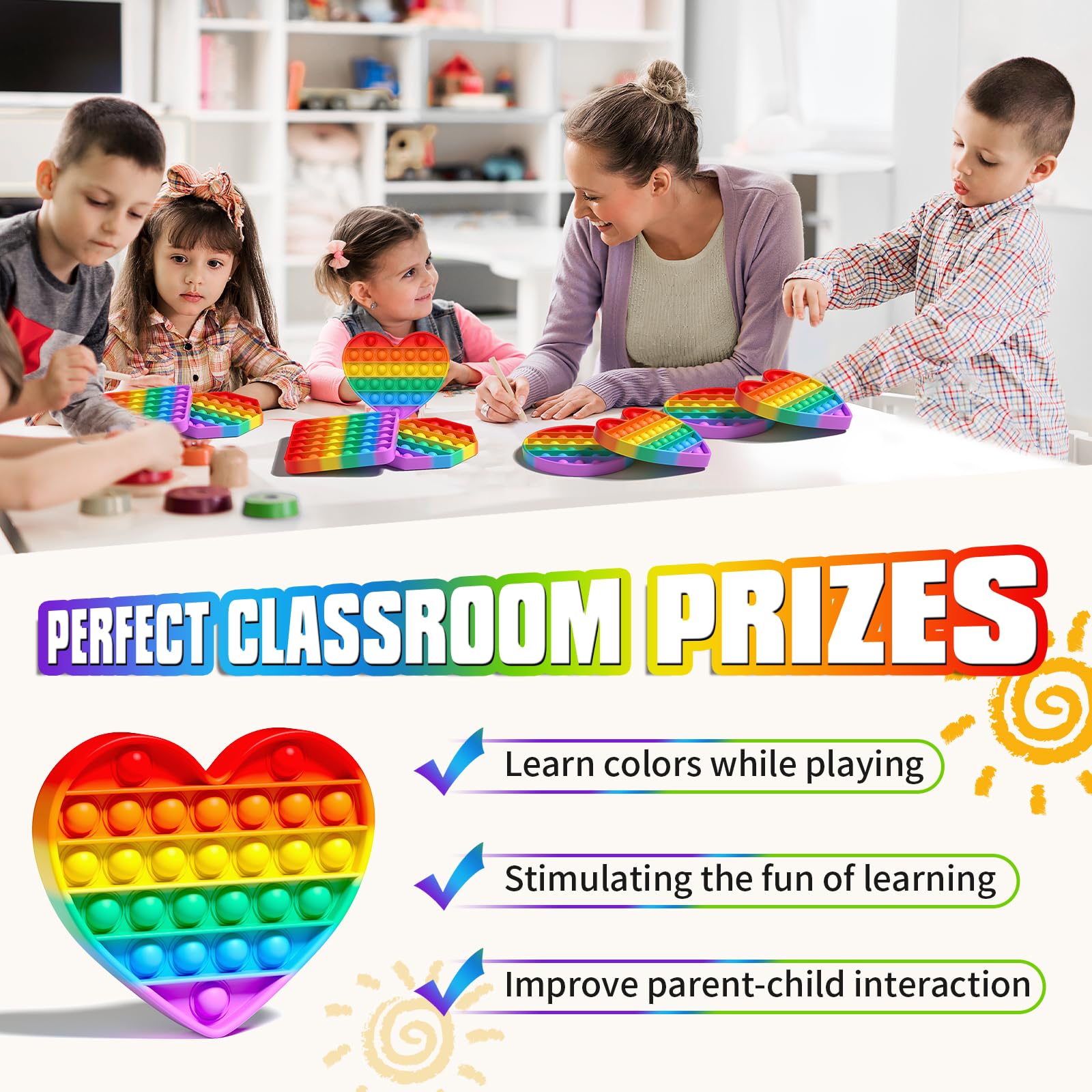 Kakukokas octagonal pop fidget offers diverse shapes for sensory exploration
