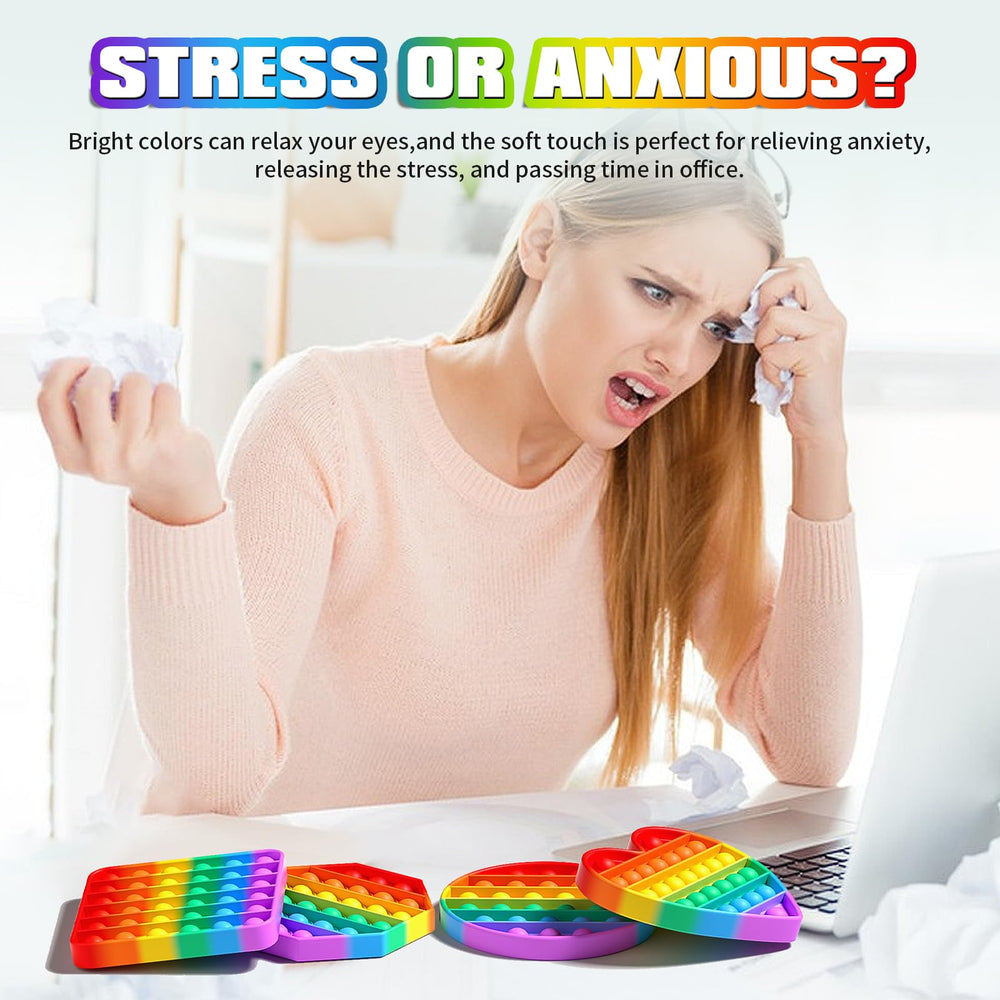 Kakukokas rainbow-colored silicone fidgets boost mood during breaks and group activities