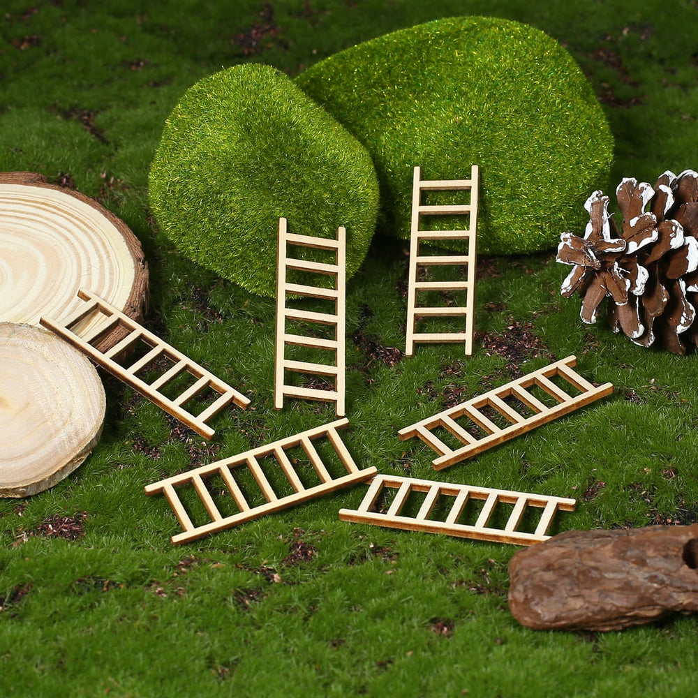 Kalione mini garden ladder in scene adds warm atmosphere to tiny landscapes