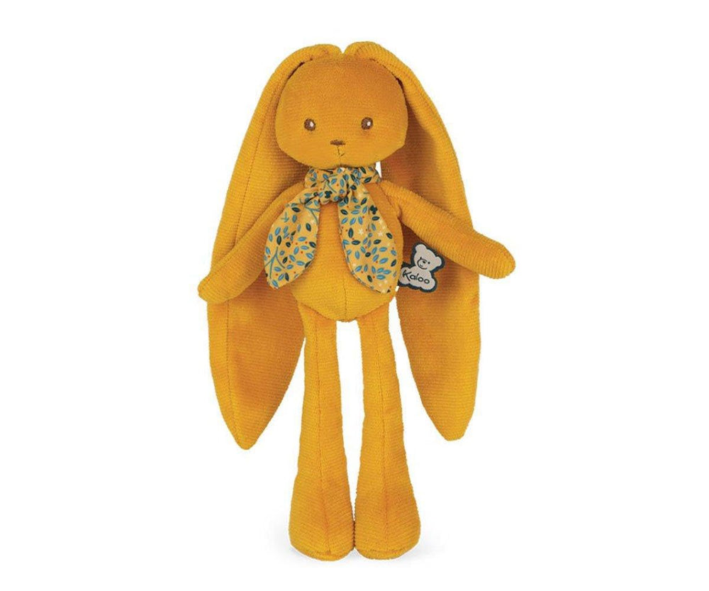 Kaloo Lapinoo corduroy rabbit offers tactile exploration and comforting companionship for babies.