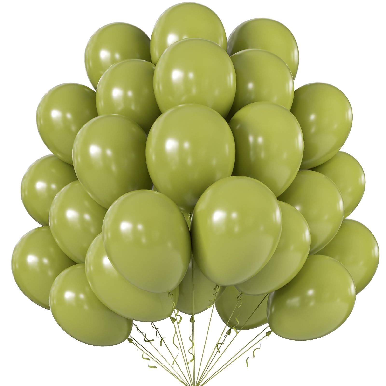 KALOR 10in avocado green balloons for vibrant arch decor