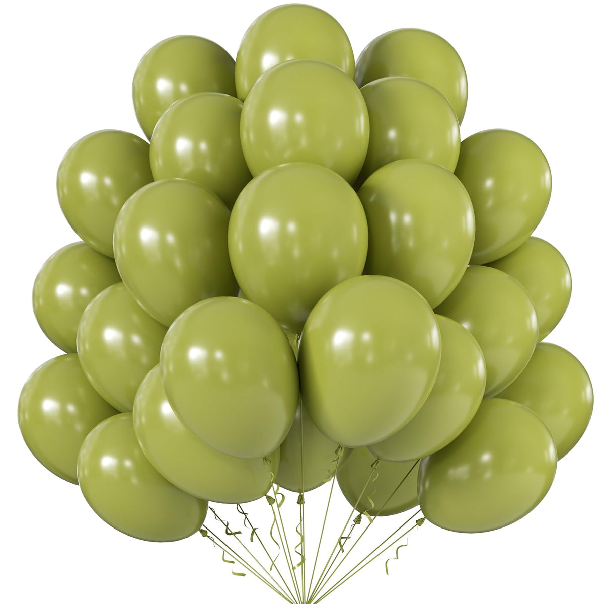 KALOR 10in avocado green balloons for vibrant arch decor