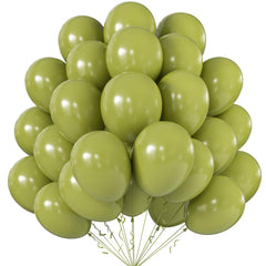 KALOR 10in avocado green balloons for vibrant arch decor