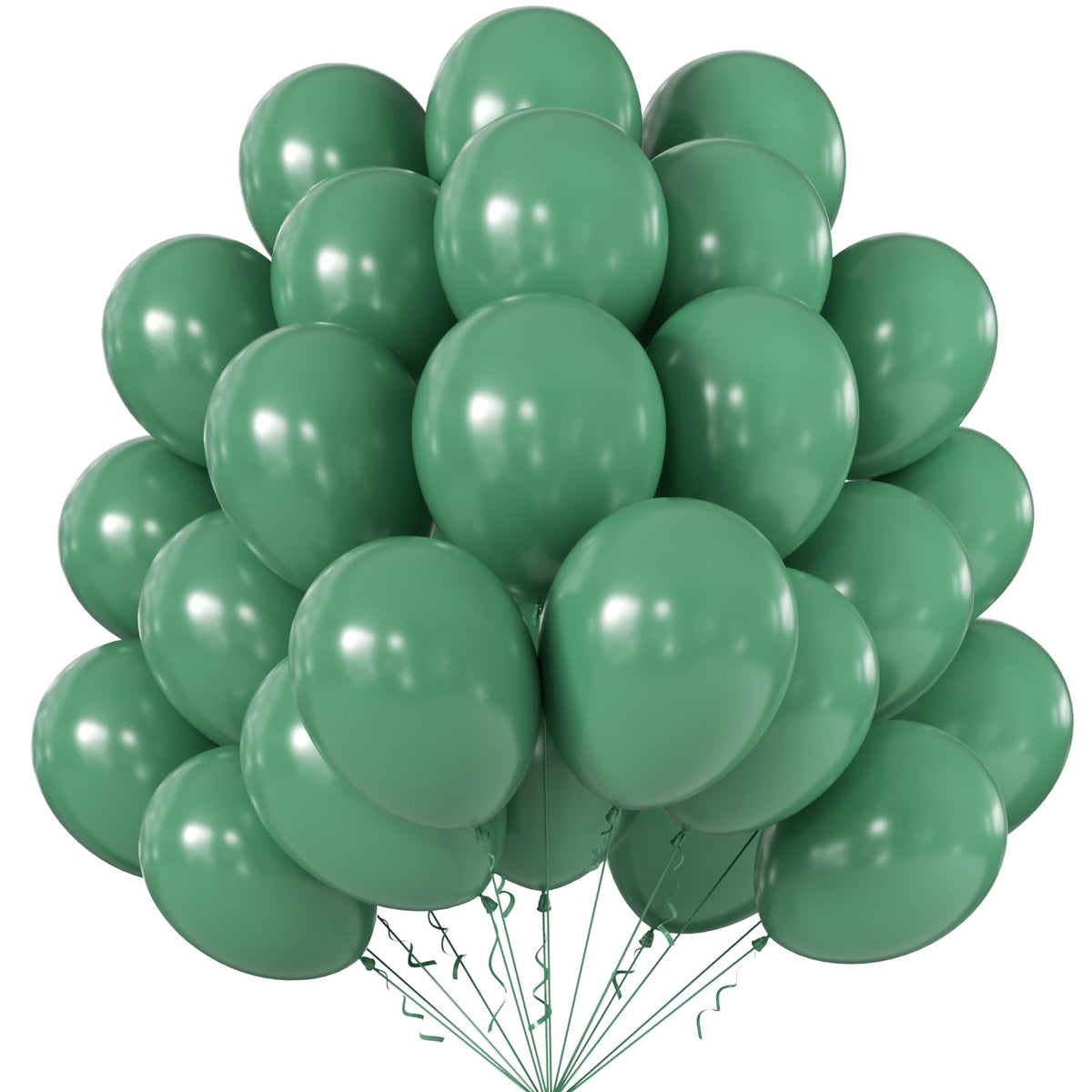 Kalor 10-inch retro bean green balloons for vibrant party decor