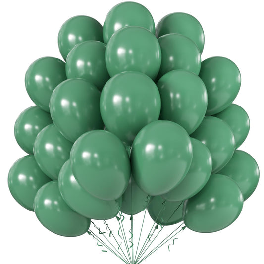 Kalor 10-inch retro bean green balloons for vibrant party decor