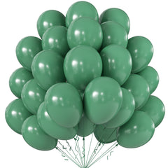 Kalor 10-inch retro bean green balloons for vibrant party decor