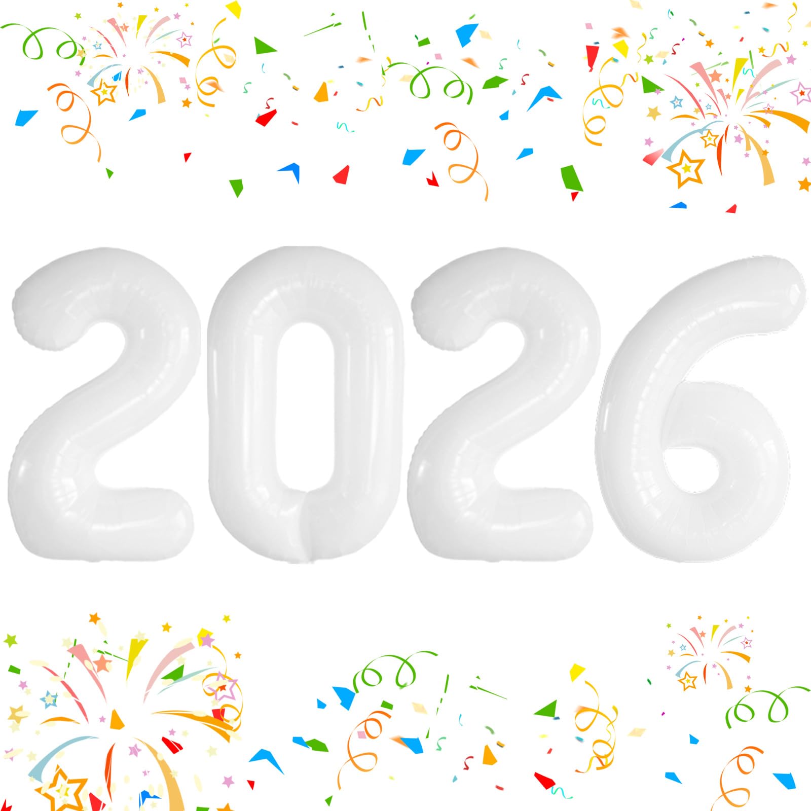 KALOR 2026 foil number balloons create a bold New Year backdrop.