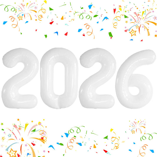 KALOR 2026 foil number balloons create a bold New Year backdrop.