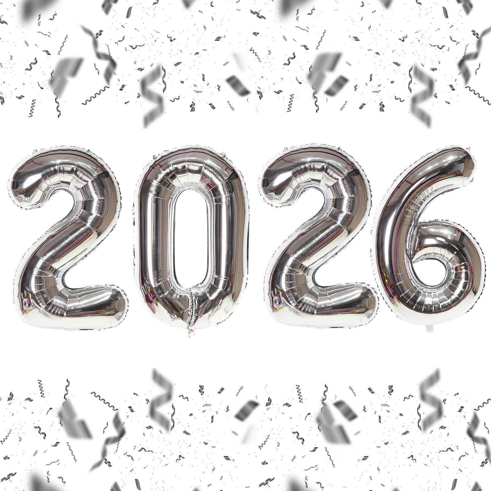 KALOR 2026 silver foil 16 inch balloon for a photo backdrop